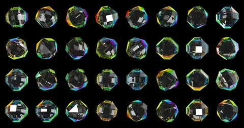 Glass geometric sphere pattern	 Stock Footage 285222588