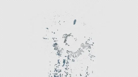 Glass getting hit by several gunshot bullets. Stock Footage 332050687