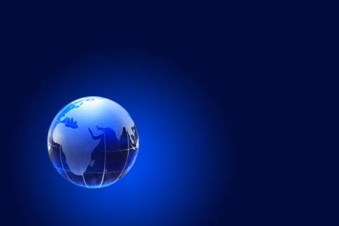 Glass Globe On Dark Stock Illustration
