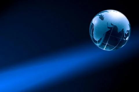 Glass Globe On Dark Stock Illustration