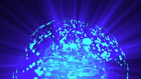 Glass globe distortion digital background, abstract 3d render, computer イラスト素材