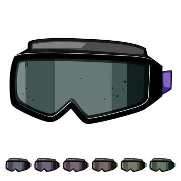 Glass goggles welding cartoon vector graphic Stock Illustration