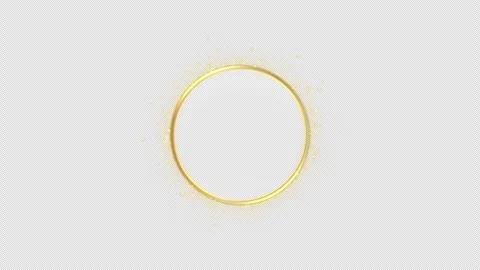 Glass Gold Particles Ring Stock Footage 263240715