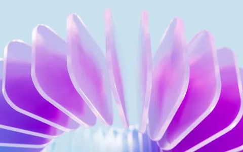 Glass gradient geometry background, 3d rendering. 스톡 일러스트