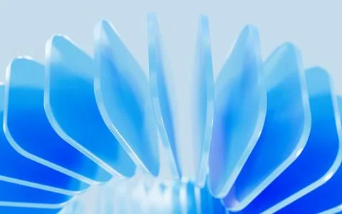 Glass gradient geometry background, 3d rendering. Stock Illustration