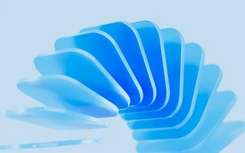 Glass gradient geometry background, 3d rendering. Stock Illustration