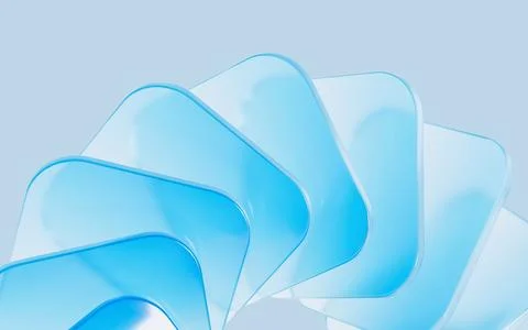 Glass gradient geometry background, 3d rendering. Stock Illustration