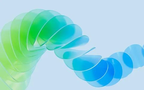 Glass gradient geometry background, 3d rendering. 스톡 일러스트