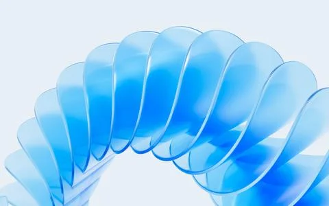 Glass gradient geometry background, 3d rendering. 스톡 일러스트