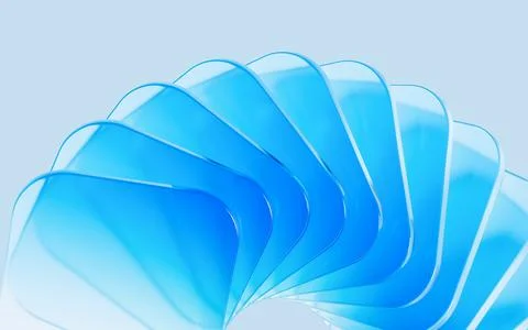 Glass gradient geometry background, 3d rendering. Stock Illustration