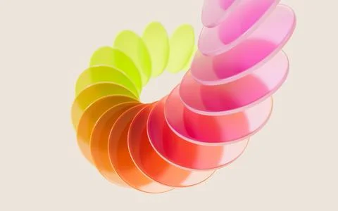 Glass gradient geometry background, 3d rendering. 스톡 일러스트