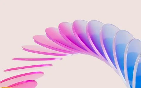 Glass gradient geometry background, 3d rendering. 스톡 일러스트