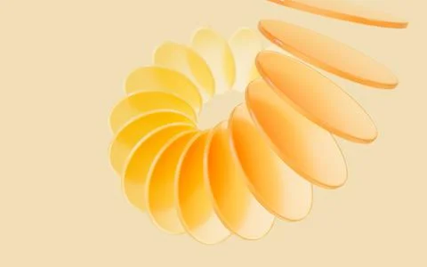 Glass gradient geometry background, 3d rendering. 스톡 일러스트