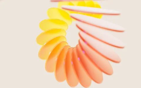 Glass gradient geometry background, 3d rendering. 스톡 일러스트