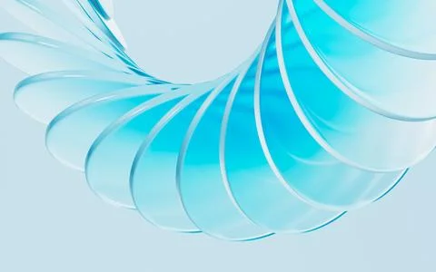 Glass gradient geometry background, 3d rendering. 스톡 일러스트
