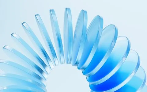 Glass gradient geometry background, 3d rendering. 스톡 일러스트