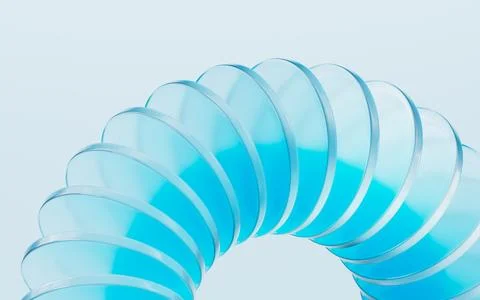 Glass gradient geometry background, 3d rendering. 스톡 일러스트