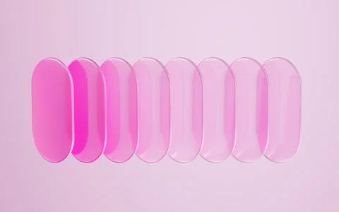 Glass gradient geometry background, 3d rendering. 스톡 일러스트