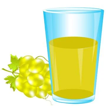 Glass of grape juice Stock Illustration