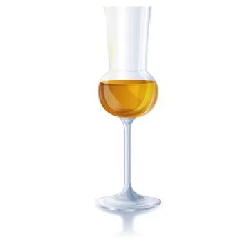 Glass with grappa or brandy Stock Illustration