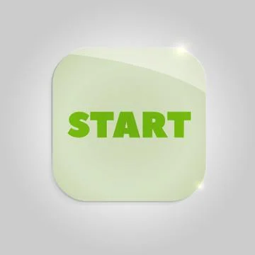 Glass green button Stock Illustration