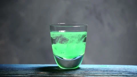Glass with green drops Stock-Footage 158334009