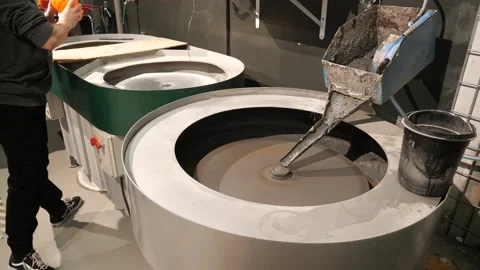 Glass grinding machine Stock Footage 165366153