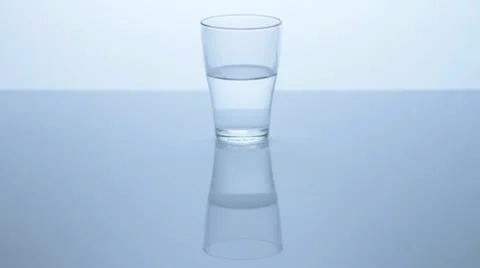 Glass, half full, centered, mirrored Video stock 11611120