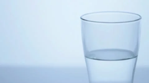 Glass half full right,  close Video stock 11611141