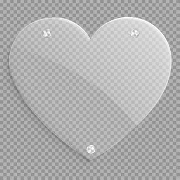 Glass heart icon Stock Illustration