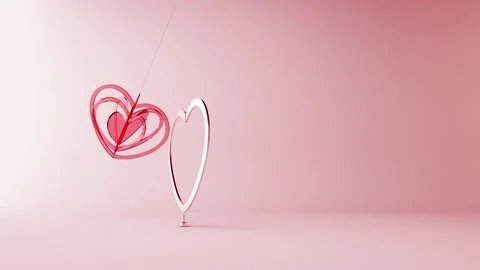 Glass heart pendulum Stock Footage 198548725