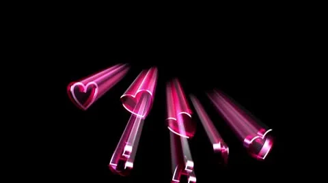 Glass hearts 2 Stock Footage 10733300