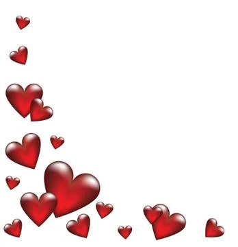 Glass hearts Illustrazione stock