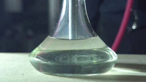 Glass hookah on table on smoke Stock Footage 102522385