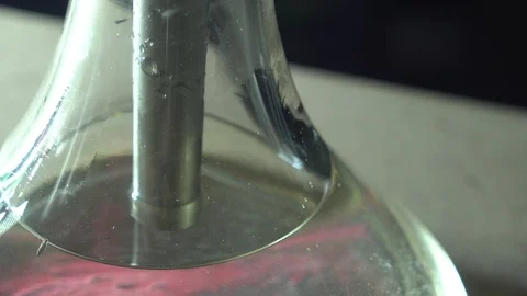 Glass hookah on table on smoke Stock Footage 102524760