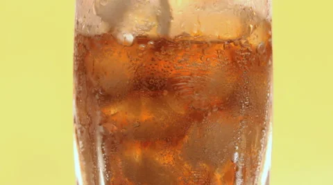 The glass with ice and bubbles Stock-Footage 62895229