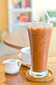 Glass of ice cocoa Foto stock