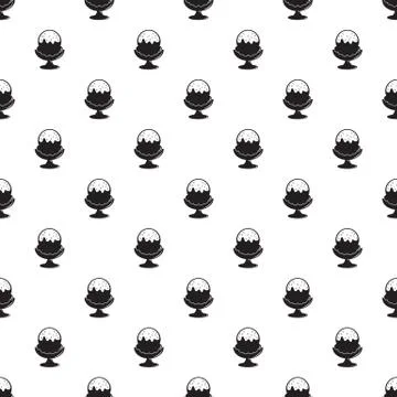 Glass ice cream pattern seamless Stock Illustration