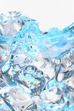 Glass with ice cubes Stock Photos