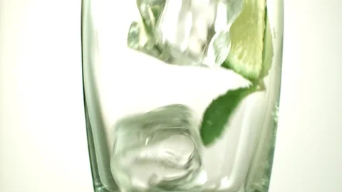  glass ice lime mint3 Stock-Footage 81791485