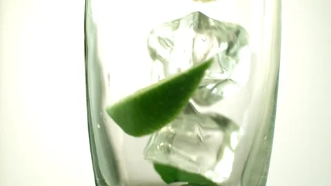  glass ice lime mint4 Stock-Footage 81791549
