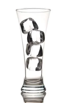 Glass with ice Stock Photos