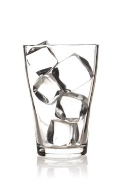 Glass with ice Stock Photos