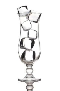 Glass with ice Stock Photos