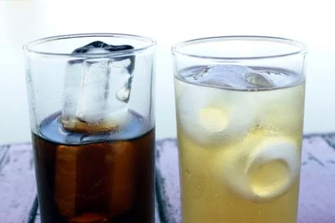 Glass with ice Stock Photos