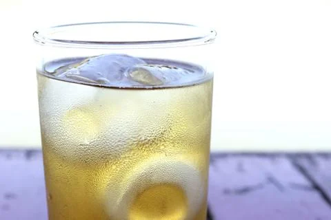Glass with ice Stock Photos