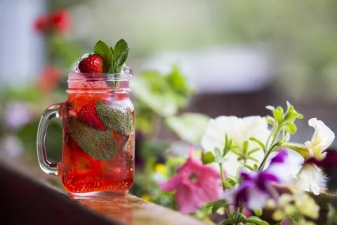 Glass of ice tea 写真素材