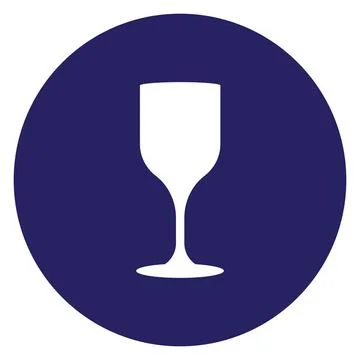 Glass icon simple design Stock Illustration