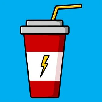 Glass with the image of lightning. Vector illustration Stock Illustration