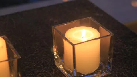 Glass inside a burning candle 스톡 동영상 10793552